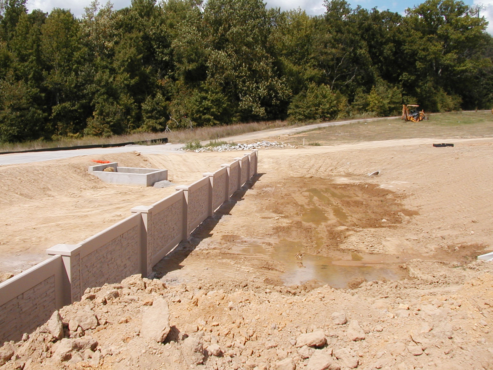 Manchester Pond precast bulkhead and shoreline retaining wall